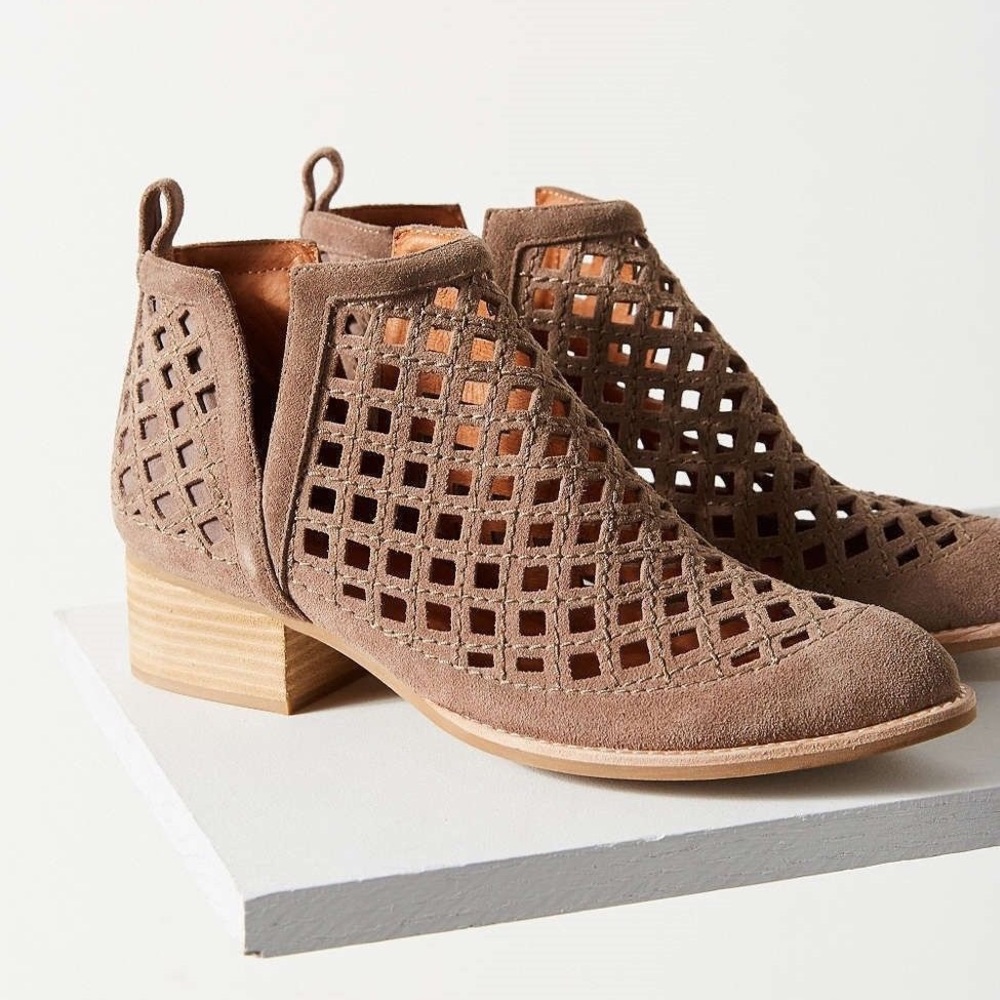 Jeffrey Campbell Taggart Suede Cutout Booties
